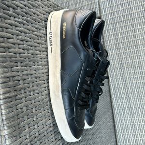 Men’s Stardan Golden Goose in black patent leather. Size 12 .